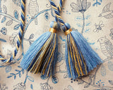 ブルーのインテリアタッセル - チェアタイ・カーテンタッセル - Chair Tie Tassel・装飾コード