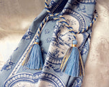 ブルーのインテリアタッセル - チェアタイ・カーテンタッセル - Chair Tie Tassel・装飾コード