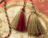 Crimson Interior Tassel  - Chair Tie - Curtain Tieback and and Bag Charm