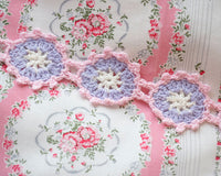 Crochet flower trim (19 pieces)