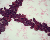 Braid with sequins &amp; ribbon flower (10 motifs)