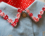 Flower Embroidered Ribbon Braid | Pink, Red, White Handmade Material 