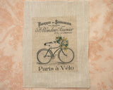 Antique bicycle pattern panel fabric (1 sheet)