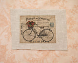 Antique bicycle pattern panel fabric (1 sheet)