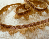 Scallop Fringe Braid Trim | Amber Gold, Coffee Brown, Mauve | Total Length 4.5cm