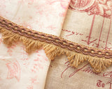 Scallop Fringe Braid Trim | Amber Gold, Coffee Brown, Mauve | Total Length 4.5cm