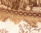 Scallop Fringe Braid Trim | Amber Gold, Coffee Brown, Mauve | Total Length 4.5cm