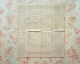 Sashiko Pattern Pre-Printed Embroidery Fabric 12”x12” | Dragonfly and Bamboo - Cotton Linen Blend