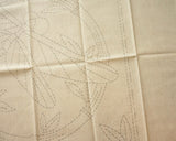 Sashiko Pattern Pre-Printed Embroidery Fabric 12”x12” | Dragonfly and Bamboo - Cotton Linen Blend