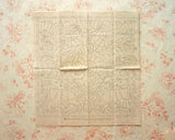 Tissu à broder Sashiko pré-imprimé 30×30cm | Fleurs et petits animaux - Mélange coton et lin