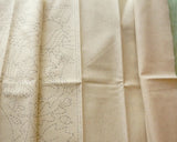 Tissu à broder Sashiko pré-imprimé 30×30 cm | Quatre saisons - Mélange coton/lin