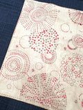 刺し子図案プリント済み刺繍布 30×30cm | 花火‐ベージュ・綿麻混紡
