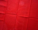 Tissu à broder Sashiko pré-imprimé 30×30cm | Feux d'artifice - Rouge - Coton mélangé lin