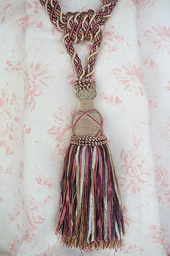 Single tassel curtain tieback ( Purple-2 pieces)