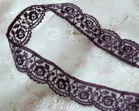 French purple tulle lace (1m)