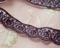 French purple tulle lace (1yd25”)