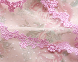 ピンクのお花のベニス・ケミカルレース (55cm)