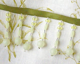 Celadon green beaded fringe (1 yd)