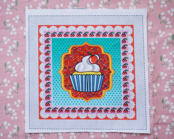 Panel cut cloth for cup cake (1 sheet)