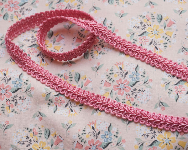 Fairy pink French braid trim (2 yds)