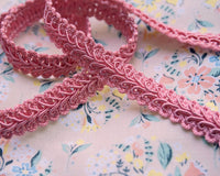 Fairy pink French braid trim (2 yds)