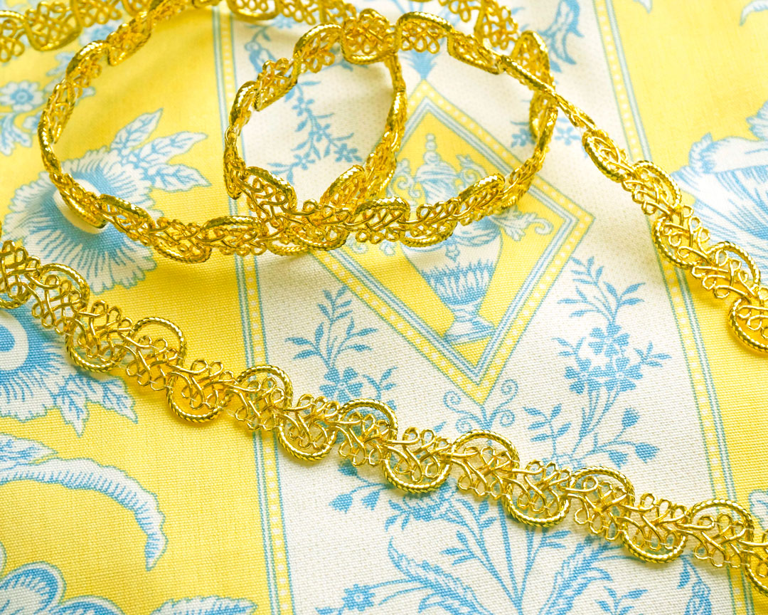 ブレード オフホワイト×ゴールド 18mm 3m ゴールドのブレード