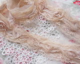 Chiffon and raschel lace rose braid (20")