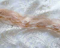 Chiffon and raschel lace rose braid (20")