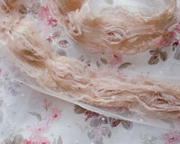 Chiffon and raschel lace rose braid (20")