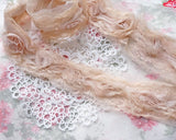 Chiffon and raschel lace rose braid (20")