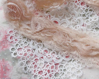 Chiffon and raschel lace rose braid (20")