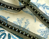 Stretch lace tape with pearls (1yd)