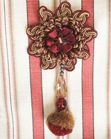 Rosette with beads and ball tassels (1 piece)