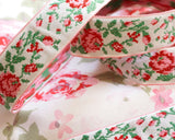 Vintage rose pattern jacquard ribbon (１yd/3 yds)