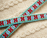 Vintage yarn woven ribbon (1yd)