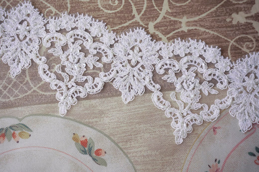 Bead &amp; sequin lace (one end 50cm) 
