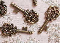 Steampunk Antique Gold Key (1 pack) 