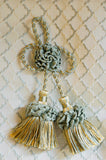 Double key tassel with rosette made in Germany (1 piece)