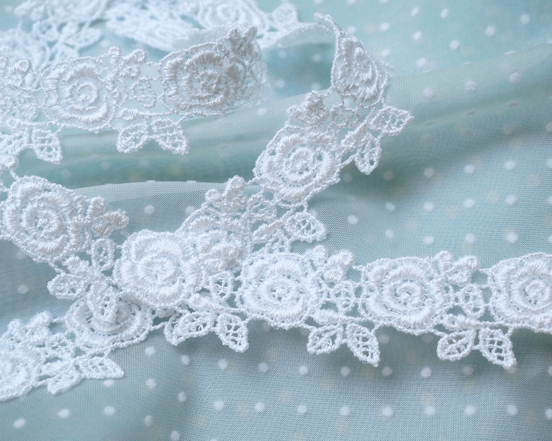 ハンドメイド、手芸を飾るケミカルレース (1m) – Chantal Trim Gallery