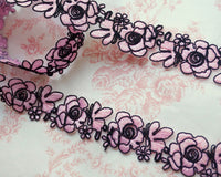 お花の刺繍レース　(50cm)