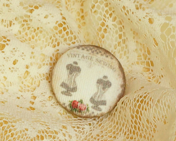 French vintage covered button (1)
