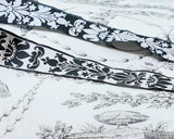 USA ribbon damask style embroidered jacquard ribbon (1yd)